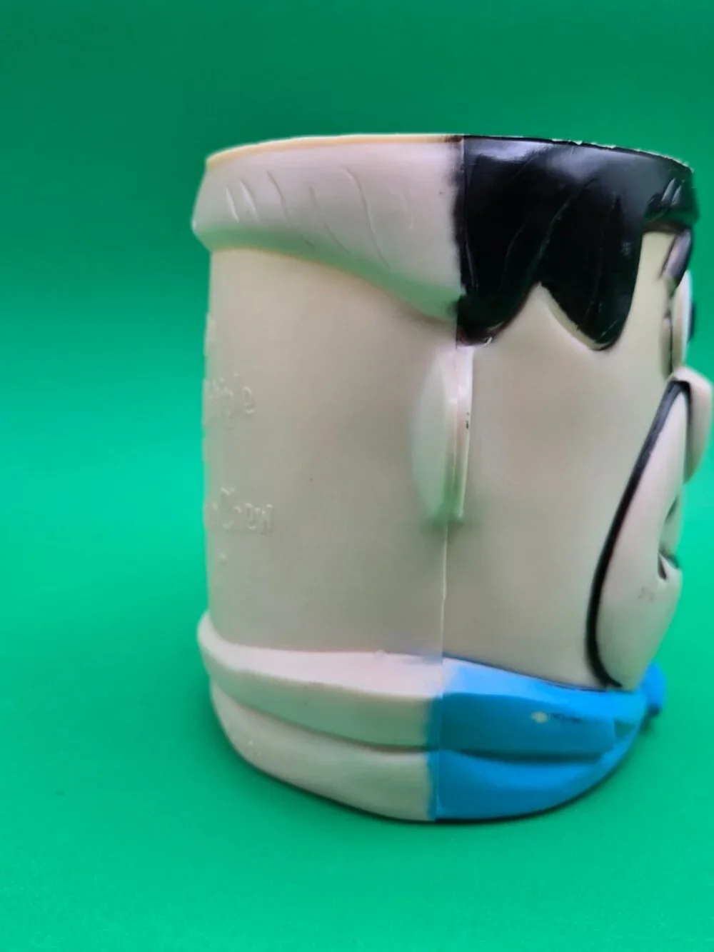 VINTAGE Fred Flintstone Mug Cup 1968 Vitamins Hanna Barbera Plastic Advertising